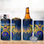 United States Virgin Islands 4 in 1 Can Cooler Tumbler with Blue Yellow Government Seal Design and Bald Eagle - Wonder Print Shop
