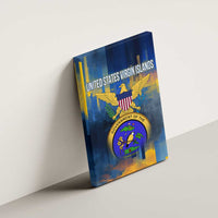 United States Virgin Islands Canvas Wall Art with Blue Yellow Government Seal Design and Bald Eagle - Wonder Print Shop
