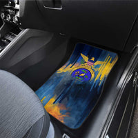 United States Virgin Islands Car Mats with Blue Yellow Government Seal Design and Bald Eagle - Wonder Print Shop