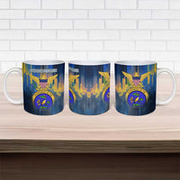 United States Virgin Islands Ceramic Mug with Blue Yellow Government Seal Design and Bald Eagle - Wonder Print Shop