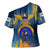 United States Virgin Islands Cross Shoulder Shirt with Blue Yellow Government Seal Design and Bald Eagle - Wonder Print Shop
