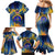 United States Virgin Islands Family Matching Mermaid Dress and Hawaiian Shirt with Blue Yellow Government Seal Design and Bald Eagle - Wonder Print Shop