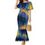 United States Virgin Islands Family Matching Mermaid Dress and Hawaiian Shirt with Blue Yellow Government Seal Design and Bald Eagle - Wonder Print Shop