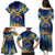United States Virgin Islands Family Matching Puletasi and Hawaiian Shirt with Blue Yellow Government Seal Design and Bald Eagle - Wonder Print Shop