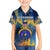 United States Virgin Islands Family Matching Summer Maxi Dress and Hawaiian Shirt with Blue Yellow Government Seal Design and Bald Eagle - Wonder Print Shop