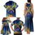 United States Virgin Islands Family Matching Tank Maxi Dress and Hawaiian Shirt with Blue Yellow Government Seal Design and Bald Eagle - Wonder Print Shop