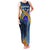United States Virgin Islands Family Matching Tank Maxi Dress and Hawaiian Shirt with Blue Yellow Government Seal Design and Bald Eagle - Wonder Print Shop