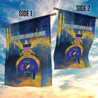 United States Virgin Islands Garden Flag with Blue Yellow Government Seal Design and Bald Eagle - Wonder Print Shop