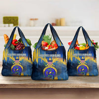 United States Virgin Islands Grocery Bag with Blue Yellow Government Seal Design and Bald Eagle - Wonder Print Shop