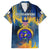 United States Virgin Islands Hawaiian Shirt with Blue Yellow Government Seal Design and Bald Eagle - Wonder Print Shop