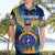 United States Virgin Islands Hawaiian Shirt with Blue Yellow Government Seal Design and Bald Eagle - Wonder Print Shop