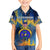 United States Virgin Islands Hawaiian Shirt with Blue Yellow Government Seal Design and Bald Eagle - Wonder Print Shop