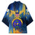 United States Virgin Islands Kimono with Blue Yellow Government Seal Design and Bald Eagle - Wonder Print Shop