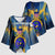 United States Virgin Islands Kimono Sleeve Blouse with Blue Yellow Government Seal Design and Bald Eagle - Wonder Print Shop