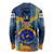 United States Virgin Islands Long Sleeve Shirt with Blue Yellow Government Seal Design and Bald Eagle - Wonder Print Shop