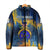 United States Virgin Islands Padded Jacket with Blue Yellow Government Seal Design and Bald Eagle - Wonder Print Shop
