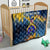 United States Virgin Islands Quilt with Blue Yellow Government Seal Design and Bald Eagle - Wonder Print Shop