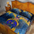 United States Virgin Islands Quilt Bed Set with Blue Yellow Government Seal Design and Bald Eagle - Wonder Print Shop