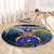 United States Virgin Islands Round Carpet with Blue Yellow Government Seal Design and Bald Eagle - Wonder Print Shop