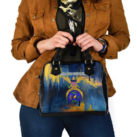 United States Virgin Islands Shoulder Handbag with Blue Yellow Government Seal Design and Bald Eagle - Wonder Print Shop