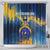 United States Virgin Islands Shower Curtain with Blue Yellow Government Seal Design and Bald Eagle - Wonder Print Shop