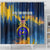 United States Virgin Islands Shower Curtain with Blue Yellow Government Seal Design and Bald Eagle - Wonder Print Shop