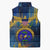 United States Virgin Islands Sleeveless Puffer Jacket with Blue Yellow Government Seal Design and Bald Eagle - Wonder Print Shop