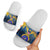 United States Virgin Islands Slide Sandals with Blue Yellow Government Seal Design and Bald Eagle - Wonder Print Shop