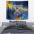 United States Virgin Islands Tapestry with Blue Yellow Government Seal Design and Bald Eagle - Wonder Print Shop