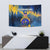 United States Virgin Islands Tapestry with Blue Yellow Government Seal Design and Bald Eagle - Wonder Print Shop