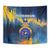 United States Virgin Islands Tapestry with Blue Yellow Government Seal Design and Bald Eagle - Wonder Print Shop
