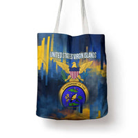 United States Virgin Islands Tote Bag with Blue Yellow Government Seal Design and Bald Eagle - Wonder Print Shop