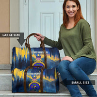 United States Virgin Islands Travel Bag with Blue Yellow Government Seal Design and Bald Eagle - Wonder Print Shop