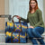 United States Virgin Islands Travel Bag with Blue Yellow Government Seal Design and Bald Eagle - Wonder Print Shop
