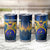 United States Virgin Islands Tumbler Cup with Blue Yellow Government Seal Design and Bald Eagle - Wonder Print Shop