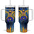 United States Virgin Islands Tumbler With Handle with Blue Yellow Government Seal Design and Bald Eagle - Wonder Print Shop