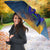 United States Virgin Islands Umbrella with Blue Yellow Government Seal Design and Bald Eagle - Wonder Print Shop