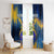 United States Virgin Islands Window Curtain with Blue Yellow Government Seal Design and Bald Eagle - Wonder Print Shop