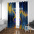 United States Virgin Islands Window Curtain with Blue Yellow Government Seal Design and Bald Eagle - Wonder Print Shop