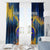 United States Virgin Islands Window Curtain with Blue Yellow Government Seal Design and Bald Eagle - Wonder Print Shop