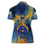 United States Virgin Islands Women Polo Shirt with Blue Yellow Government Seal Design and Bald Eagle - Wonder Print Shop