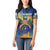 United States Virgin Islands Women Polo Shirt with Blue Yellow Government Seal Design and Bald Eagle - Wonder Print Shop