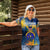 United States Virgin Islands Women Polo Shirt with Blue Yellow Government Seal Design and Bald Eagle - Wonder Print Shop
