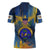 United States Virgin Islands Zipper Polo Shirt with Blue Yellow Government Seal Design and Bald Eagle - Wonder Print Shop