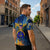 United States Virgin Islands Zipper Polo Shirt with Blue Yellow Government Seal Design and Bald Eagle - Wonder Print Shop