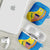 United States Virgin Islands AirPods Case with Blue Yellow Wave Design and Island Map Bird - Wonder Print Shop