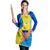 United States Virgin Islands Apron with Blue Yellow Wave Design and Island Map Bird - Wonder Print Shop