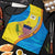 United States Virgin Islands Apron with Blue Yellow Wave Design and Island Map Bird - Wonder Print Shop