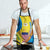 United States Virgin Islands Apron with Blue Yellow Wave Design and Island Map Bird - Wonder Print Shop
