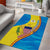 United States Virgin Islands Area Rug with Blue Yellow Wave Design and Island Map Bird - Wonder Print Shop